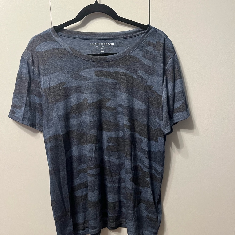 Lucky brand blue camo T-shirt